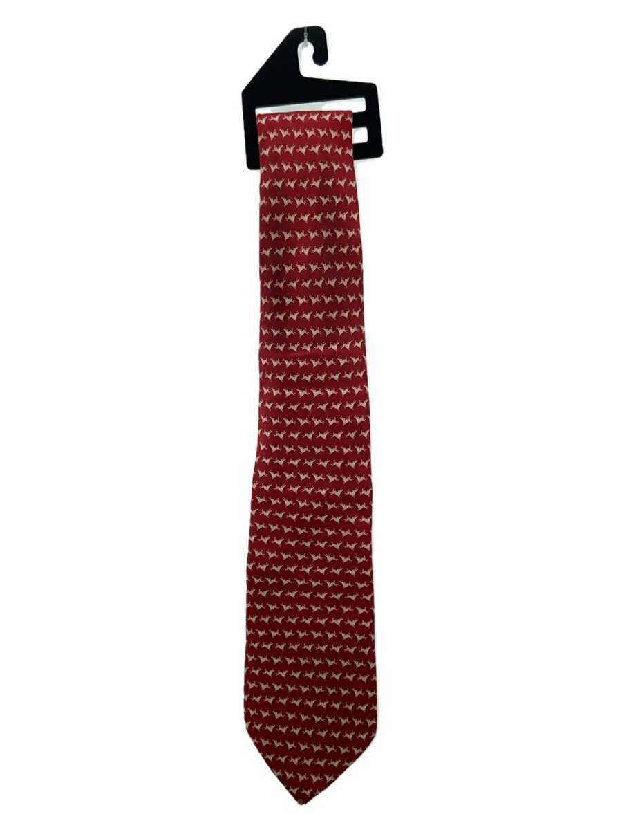 【中古】Salvatore Ferragamo◆ネクタイ/シルク/RED/メンズ【服飾雑貨他】