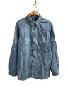 【中古】POLO RALPH LAUREN◆rlyc/チンストシャンブレー長袖シャツ/XL/コットン/インディゴ【メンズウェア】(4)