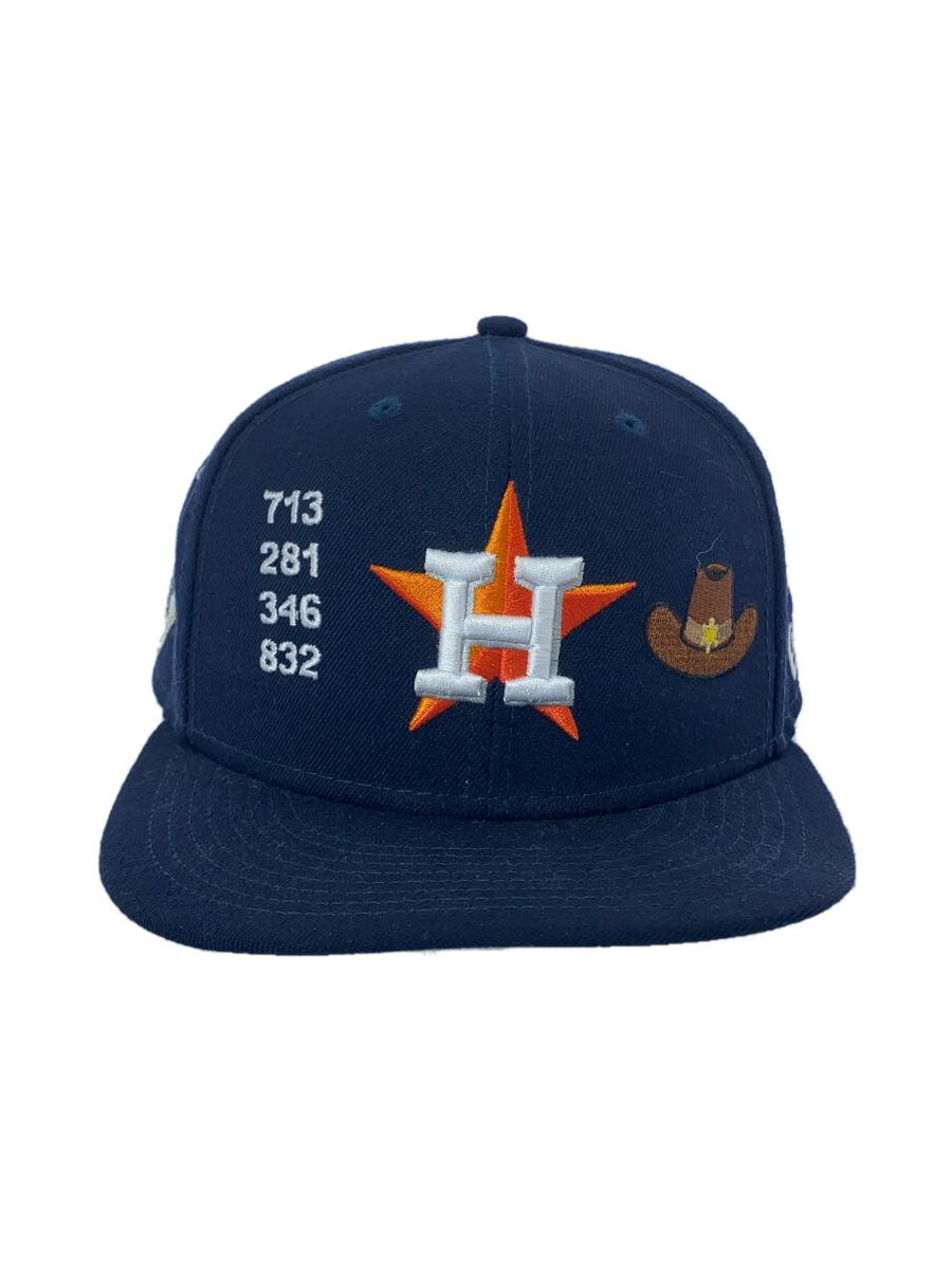 【中古】NEW ERA◆ヒューストンアストロズ/キャップ/7 3/8/ポリエステル/BLK/メンズ【服飾雑貨他】