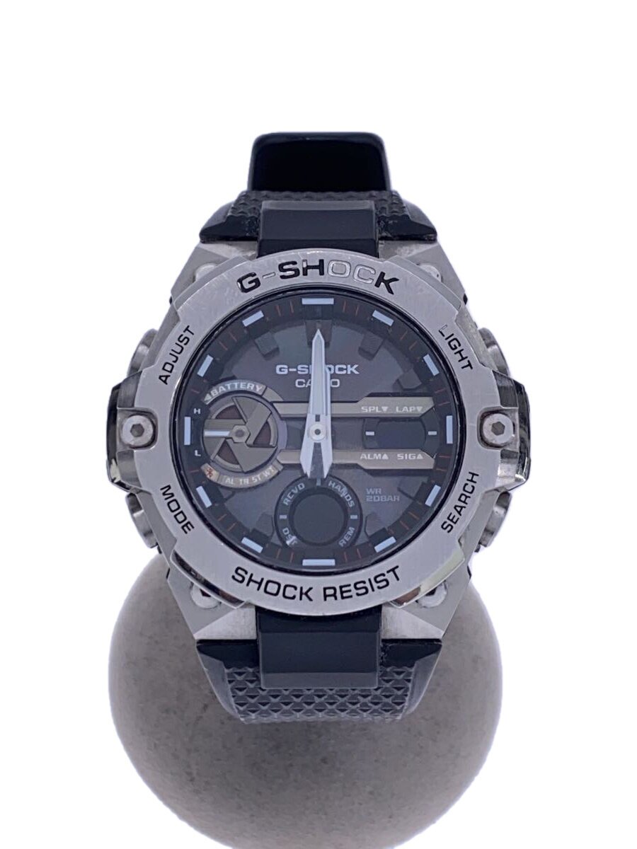 【中古】CASIO◆ソーラー腕時計/アナログ/BLK/BLK/GST-8400【服飾雑貨他】