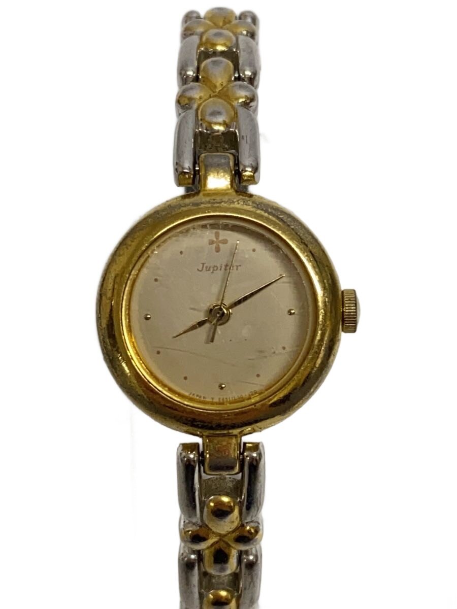 【中古】ORIENT◆クォーツ腕時計/アナログ/--/GLD/GLD/E454L3-00//【服飾雑貨他】