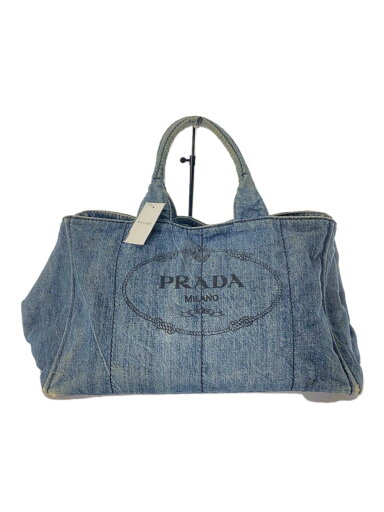 【中古】PRADA◆KANAPA DENIM TOTE BAG/トートバッグ/デニム/IDG【バッグ】 【中古】PRADA◆KANAPA DENIM TOTE BAG/トートバッグ/デニム/IDG【バッグ】
