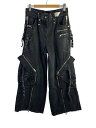 【中古】NO/FAITH STUDIOS◆GREEN BLACK USED CARGO/カーゴパンツ/L/コットン/ブラック【メンズウェア】