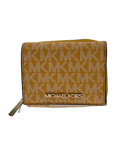 【中古】MICHAEL KORS◆3つ折り財布/--/YLW/総柄/レディース【服飾雑貨他】 【中古】MICHAEL KORS◆3つ折り財布/--/YLW/総柄/レディース【服飾雑貨他】