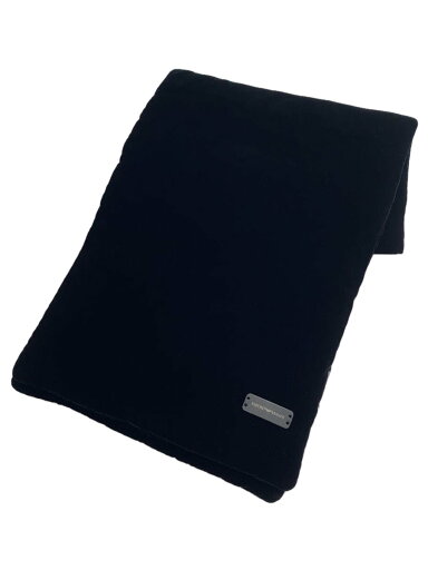 【中古】EMPORIO ARMANI◆マフラー/ストール/ポリエステル/BLK/無地/メンズ【服飾雑貨他】 【中古】EMPORIO ARMANI◆マフラー/ストール/ポリエステル/BLK/無地/メンズ【服飾雑貨他】