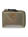 【中古】GUCCI◆ジップアラウンドウォレット_GGマーモント/財布/レザー/GLD/レディース//【服飾雑貨他】