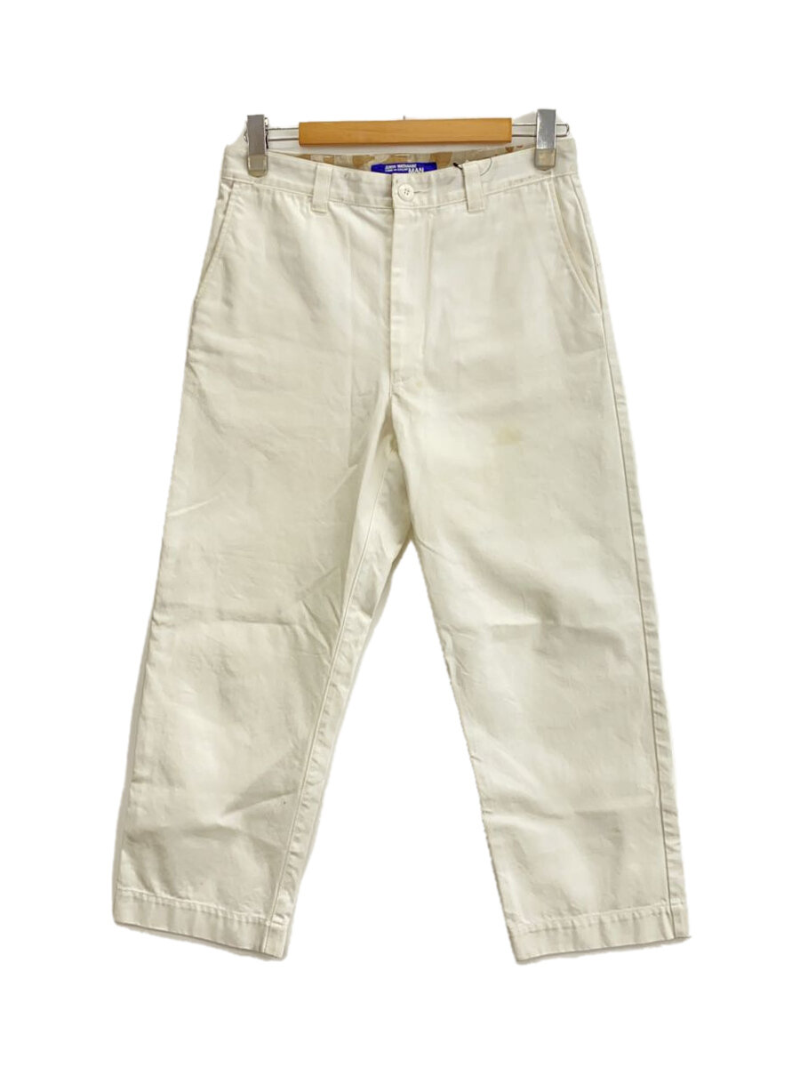 【中古】JUNYA WATANABE COMME des GARCONS MAN◆クロップドパンツ/S/コットン/WHT/WWC-P033【メンズウェア】