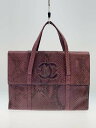 【中古】CHANEL◆ハンドバッグ/レザー/パープル/シャネル【バッグ】