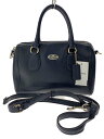 【中古】COACH◆ボストンバッグ_オールレザー/レザー/BLU【バッグ】