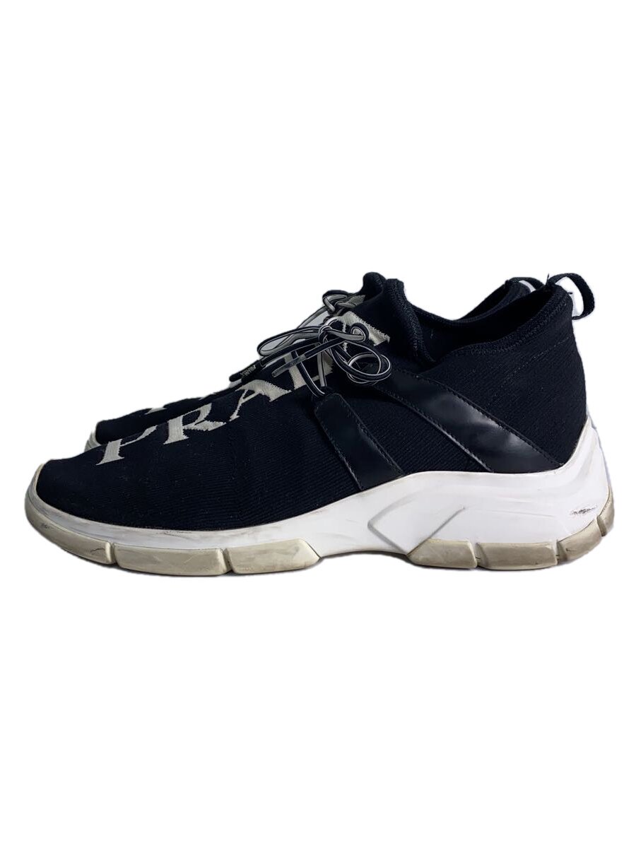Men'S Shoes - 【中古】PRADA◆20SS/ビッグロゴニットスニーカー/ローカットスニーカー/US7.5/BLK/4E3492//【シューズ】