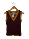 【中古】DRIES VAN NOTEN◆TIGRIS WOOL BLEND VEST/WINE/ニットベスト(厚手)/S/ウール/BRD【メンズウェア】