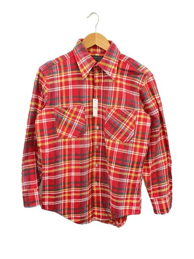【中古】J.C.PENNY◆ネルシャツ/M/コットン/RED/チェック【メンズウェア】 【中古】J.C.PENNY◆ネルシャツ/M/コットン/RED/チェック【メンズウェア】