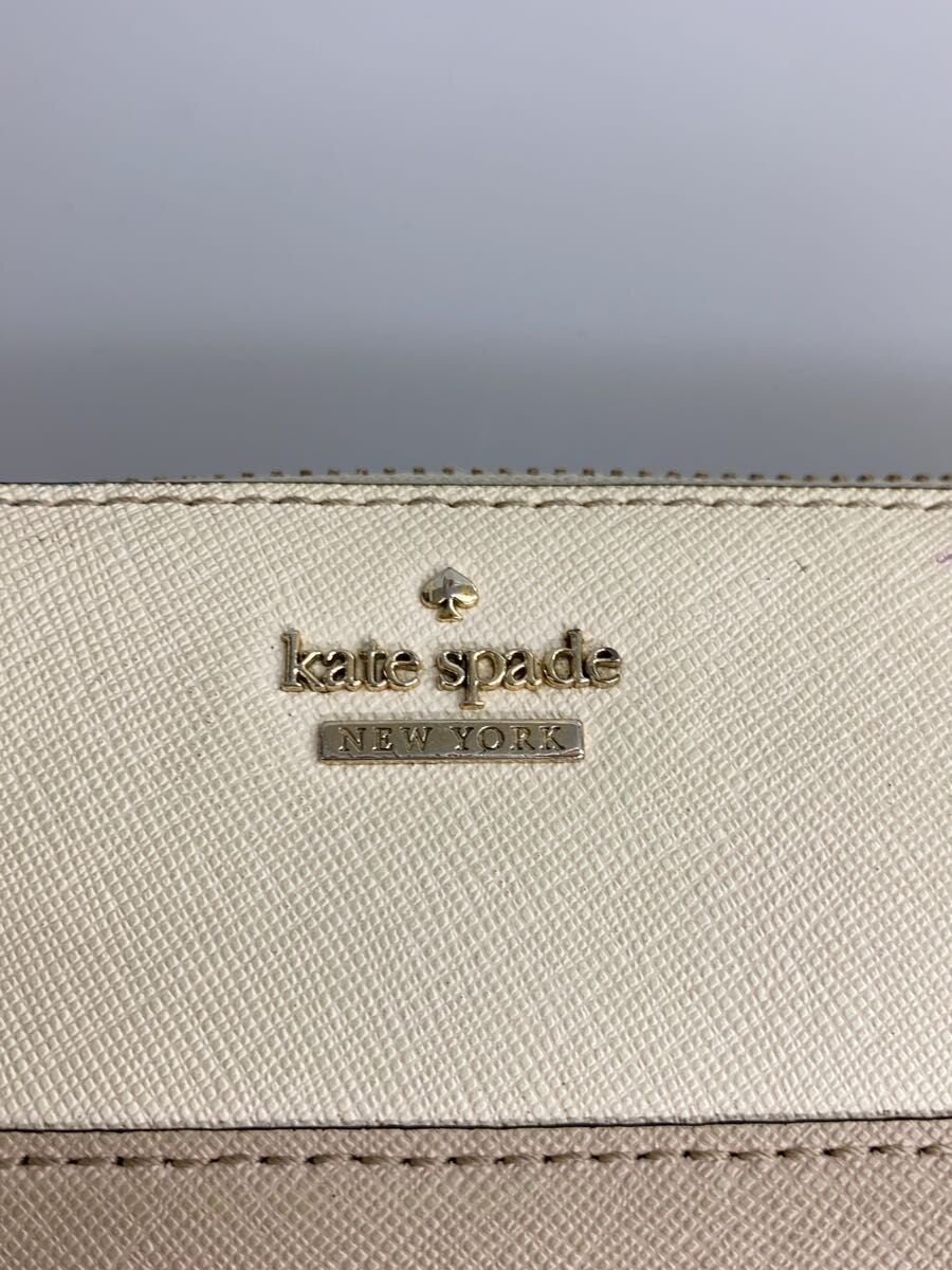 【中古】kate spade new york◆長財布/フェイクレザー/CRM/レディース/PWRU6073【服...