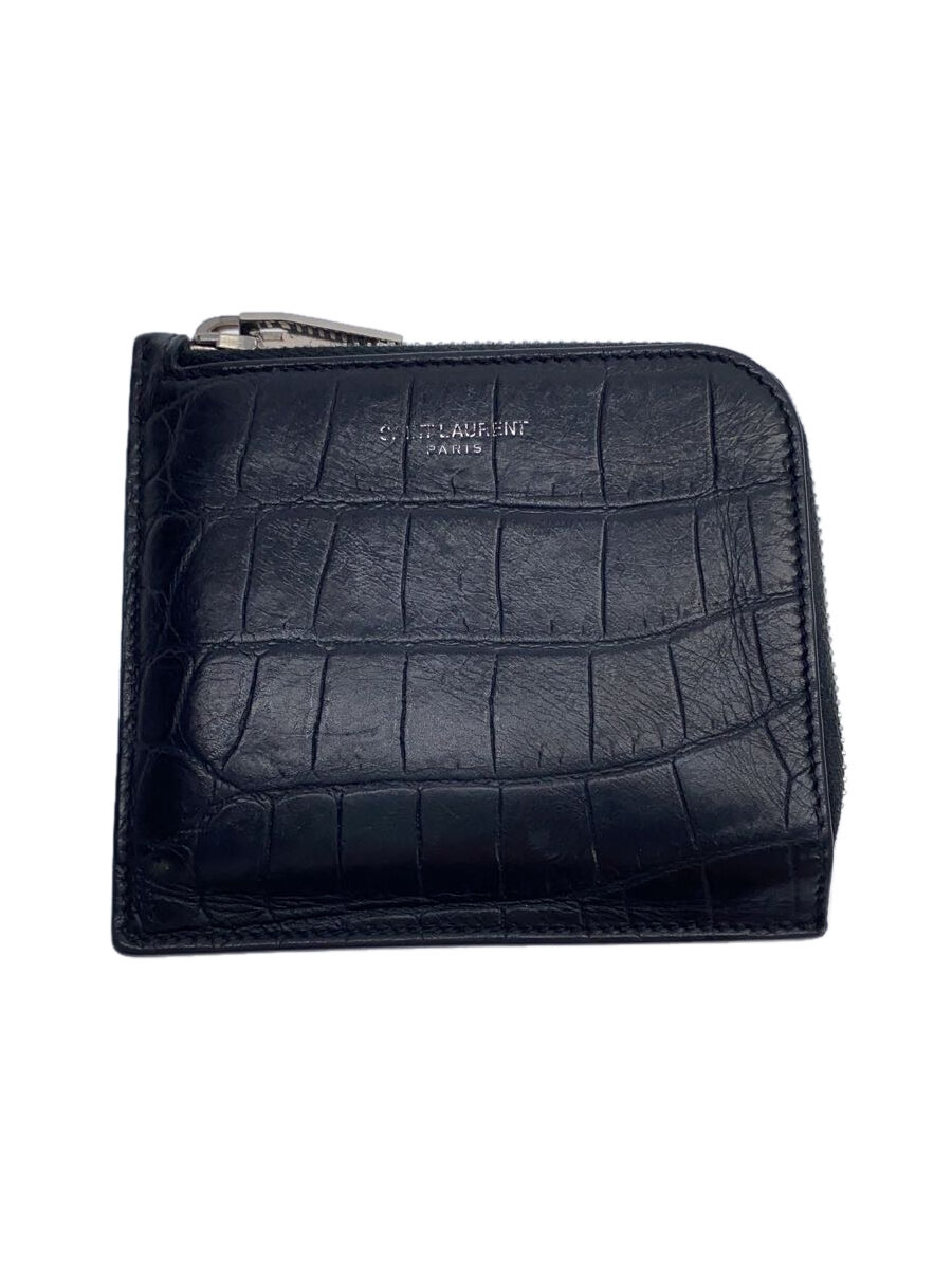 【中古】SAINT LAURENT◆L字ウォレット/レザー/BLK/メンズ/GBL396935 1216【服飾雑貨他】