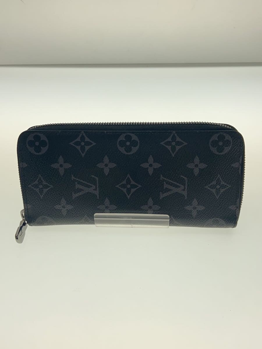 【中古】LOUIS VUITTON◆ジッピー・ウォレット・ヴェルティカル_モノグラム・エクリプス_BLK/PVC/BLK/レディース//【服飾雑貨他】