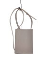 【中古】Leather Square Mini Shoulder Bag/MYSTR/バッグ/レザー/ベージュ//【バッグ】