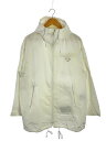 【中古】PRADA◆ブルゾン/M/ナイロン/WHT/無地/sgn847【メンズウェア】