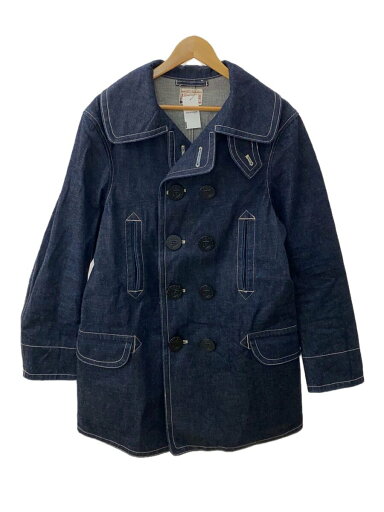【中古】BONCOURA◆ピーコート/38/デニム/IDG//【メンズウェア】 【中古】BONCOURA◆ピーコート/38/デニム/IDG//【メンズウェア】