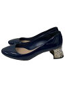【中古】MIU MIU◆パンプス/37.5/NVY//【シューズ】