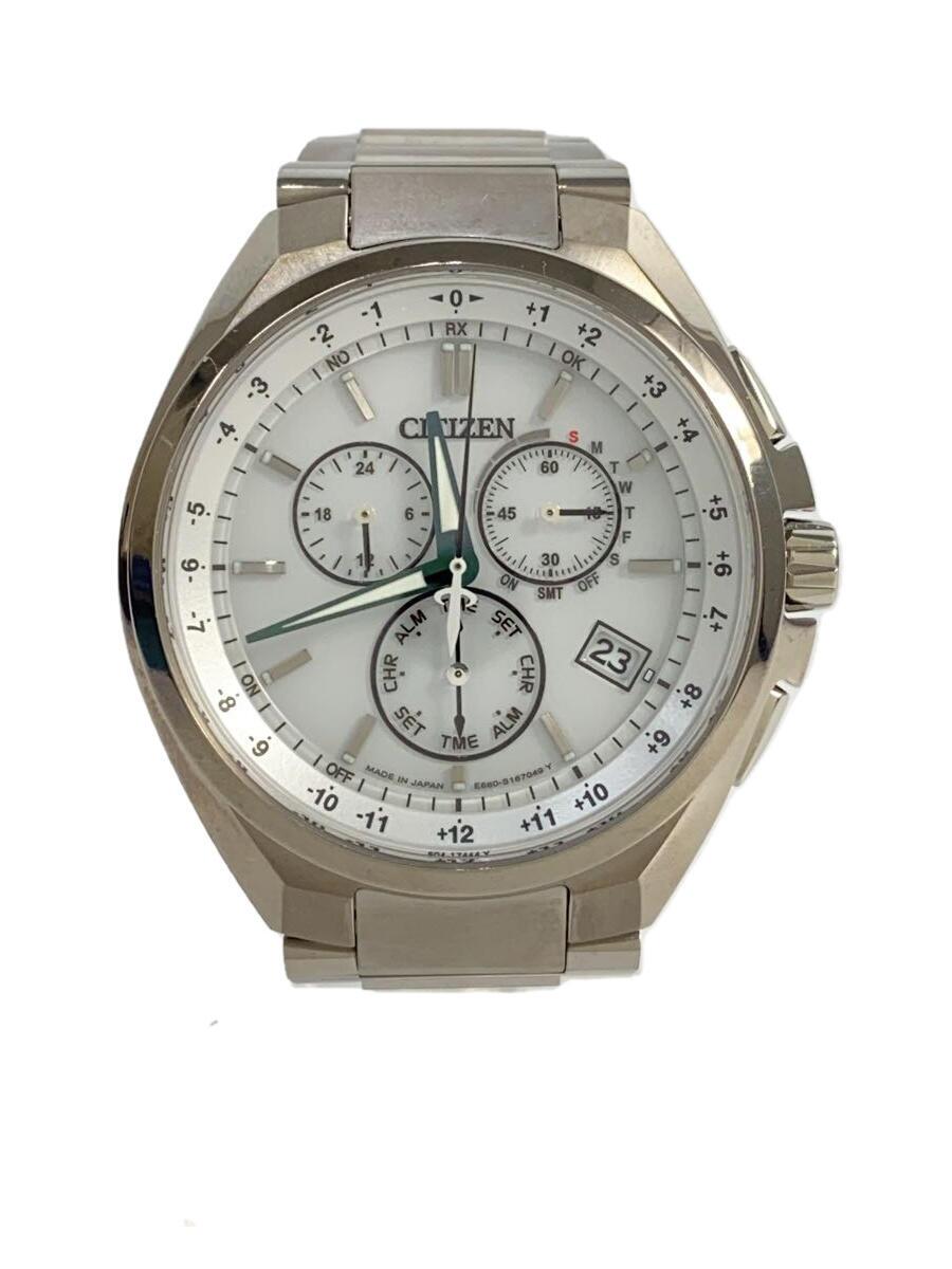 【中古】CITIZEN◆アテッサ ソーラー腕時計/アナログ/ステンレス/SLV/SLV/CB5040-80A【服飾雑貨他】
