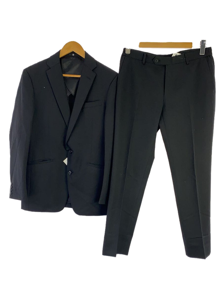 【中古】SUIT SELECT◆2つ釦ノータックパンツウォッシャブルスーツ/A7/ポリエステル/BLK/BLD2000【メンズウェア】