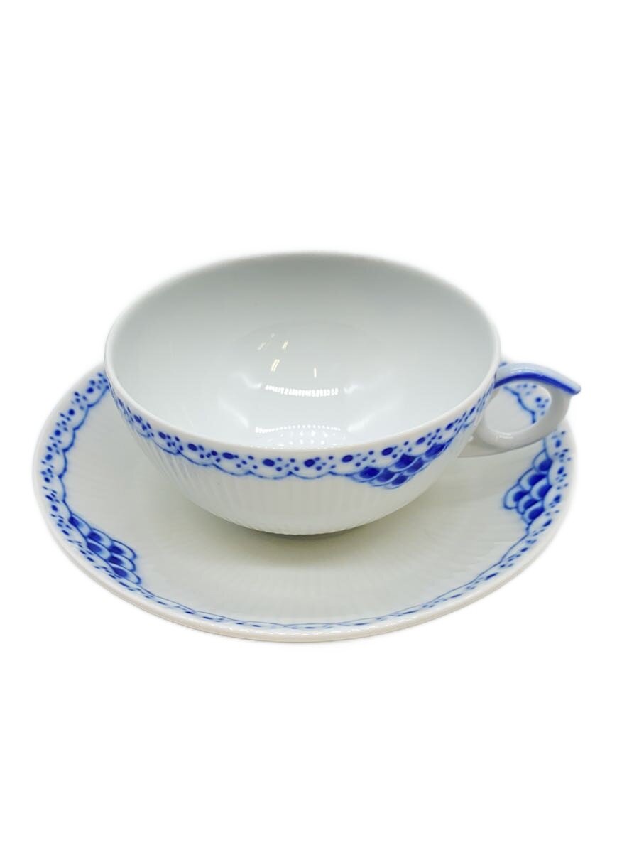 【中古】ROYAL COPENHAGEN◆カップ&ソーサー/2点セット/WHT【キッチン用品】
