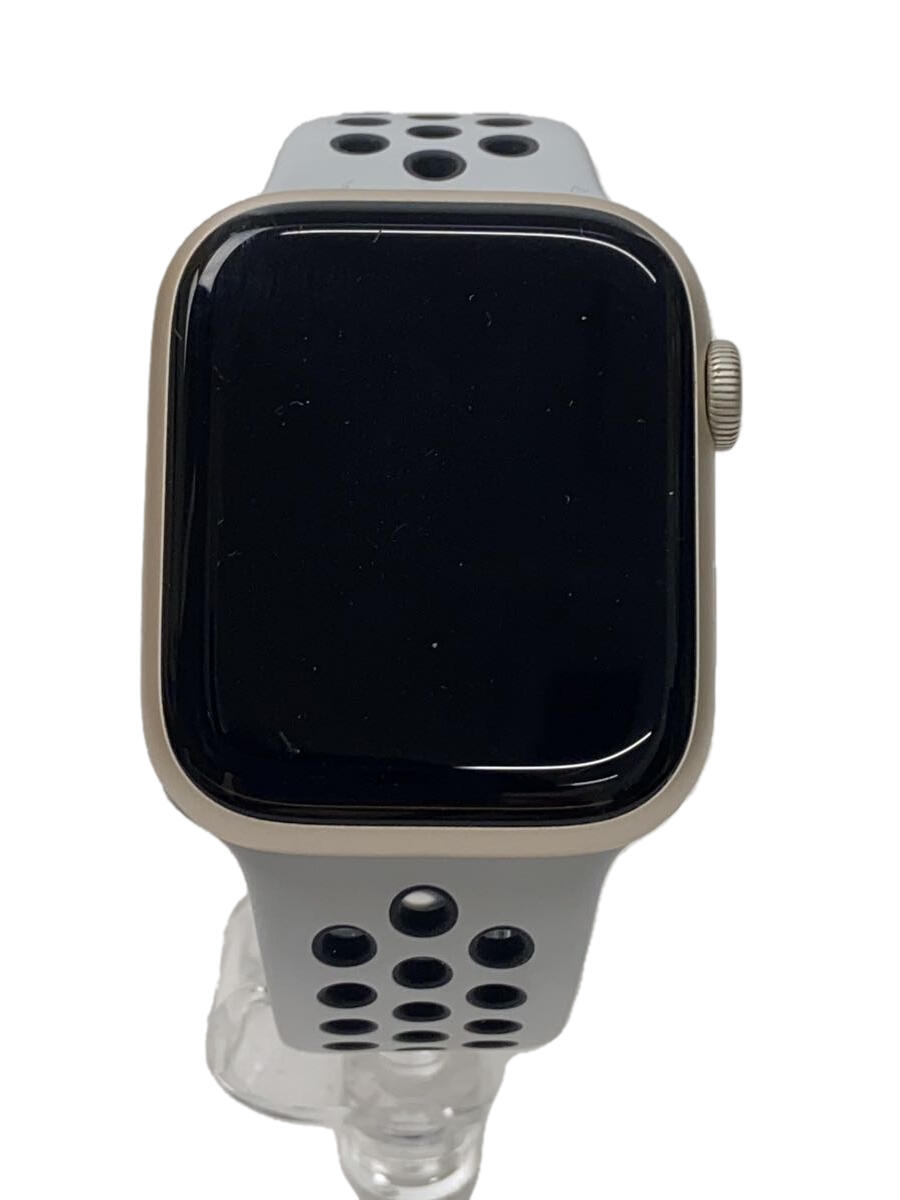 【中古】Apple◆Apple Watch Nike Series 7 GPSモデル 45mm スターライト MKNA3J/A/デシ【服飾雑貨他】
