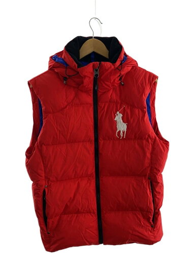 【中古】POLO RALPH LAUREN◆ビッグポニー/ダウンベスト/M/ナイロン/RED/0200011692【メンズウェア】 【中古】POLO RALPH LAUREN◆ビッグポニー/ダウンベスト/M/ナイロン/RED/0200011692【メンズウェア】