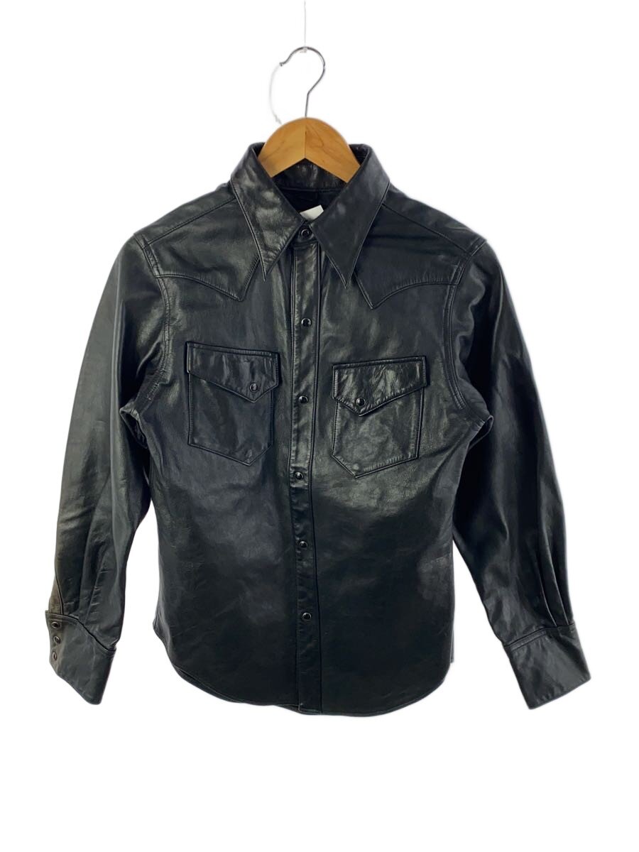 【中古】A BOMBER◆レザージャケット・ブルゾン/38/レザー/BLK【メンズウェア】