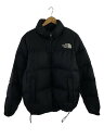 【中古】THE NORTH FACE◆NUPTSE JACKET_ヌプシジャケット/XL/ナイロン/BLK【メンズウェア】