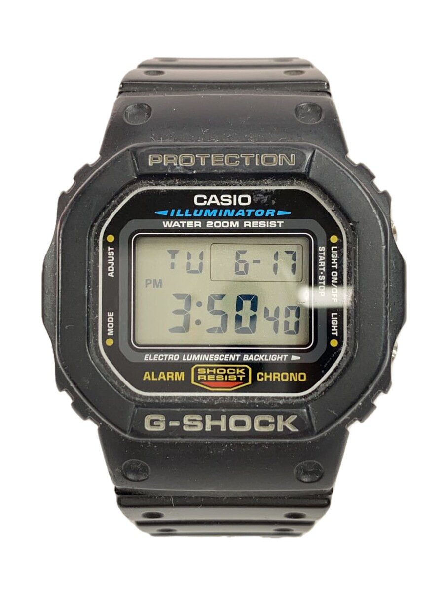 【中古】CASIO◆ソーラー腕時計/デジタル/ラバー/BLK/GW-5600E【服飾雑貨他】