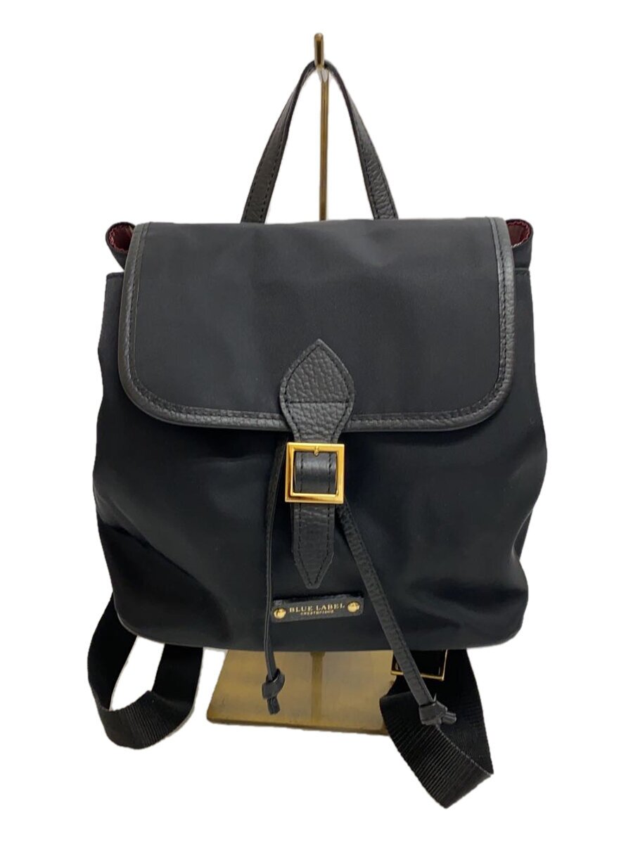 【中古】BLUE LABEL CRESTBRIDGE◆リュック/--/BLK【バッグ】