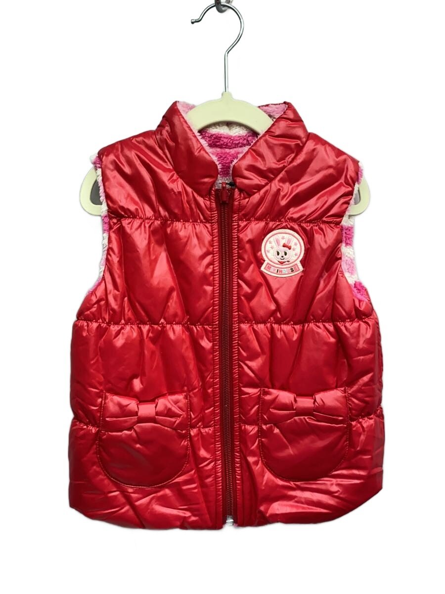 【中古】MIKI HOUSE◆ジャケット/90cm/ナイロン/RED/13-5701-971【キッズ】