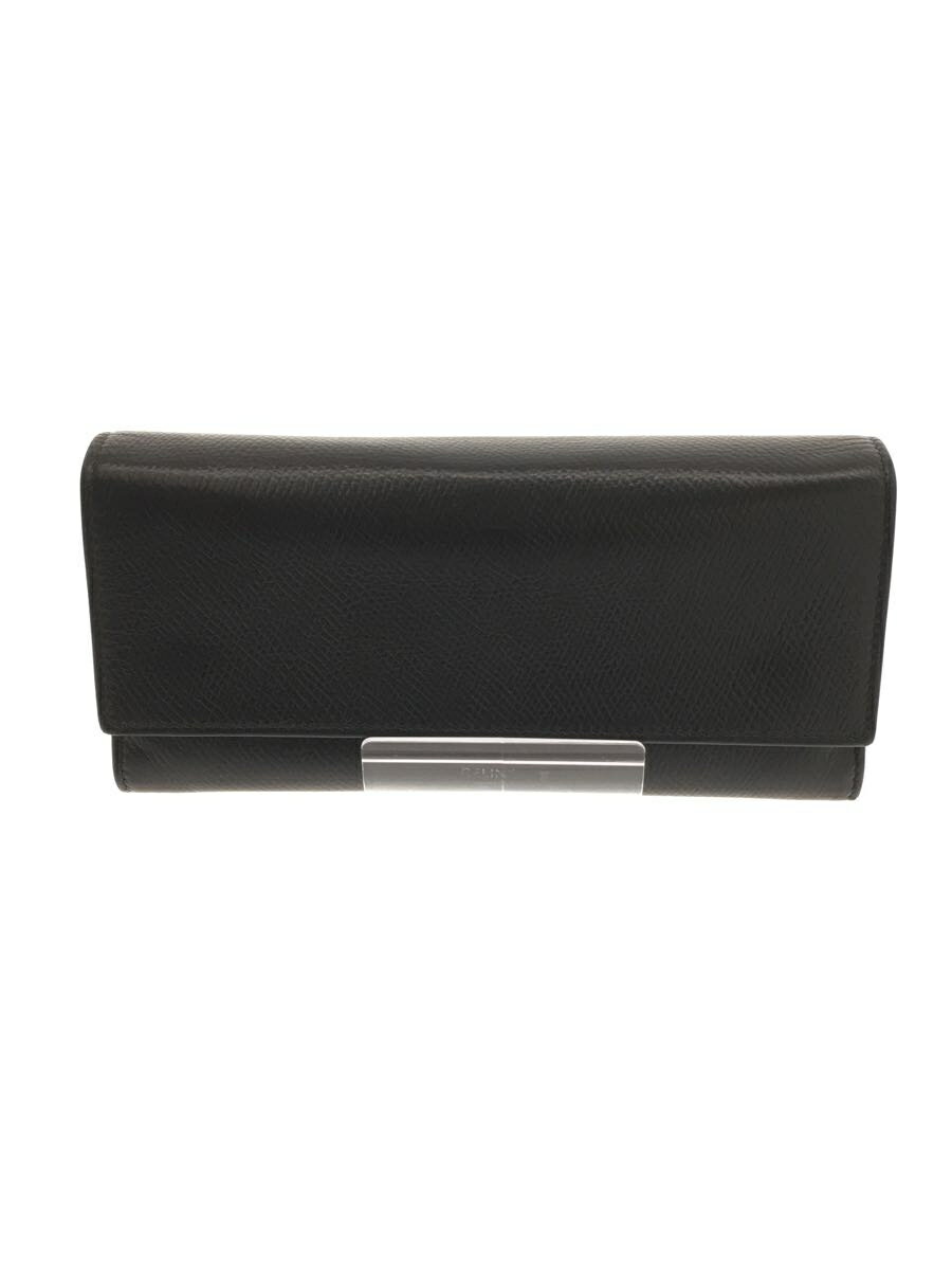 【中古】CELINE◆長財布/レザー/BLK/メンズ【服飾雑貨他】