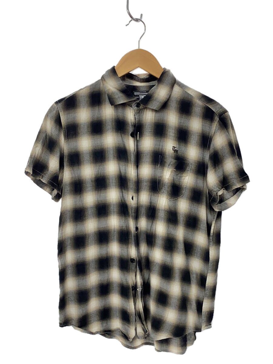【中古】TMT◆半袖シャツ/M/コットン/BLK/チェック/TSH-S2106【メンズウェア】
