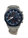 【中古】CASIO◆ソーラー腕時計_EDIFICE/アナログ/NVY/SLV【服飾雑貨他】(2)