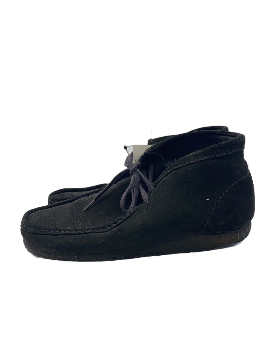 【中古】Clarks◆ワラビーブーツ/25.5cm/BLK/スウェード【シューズ】