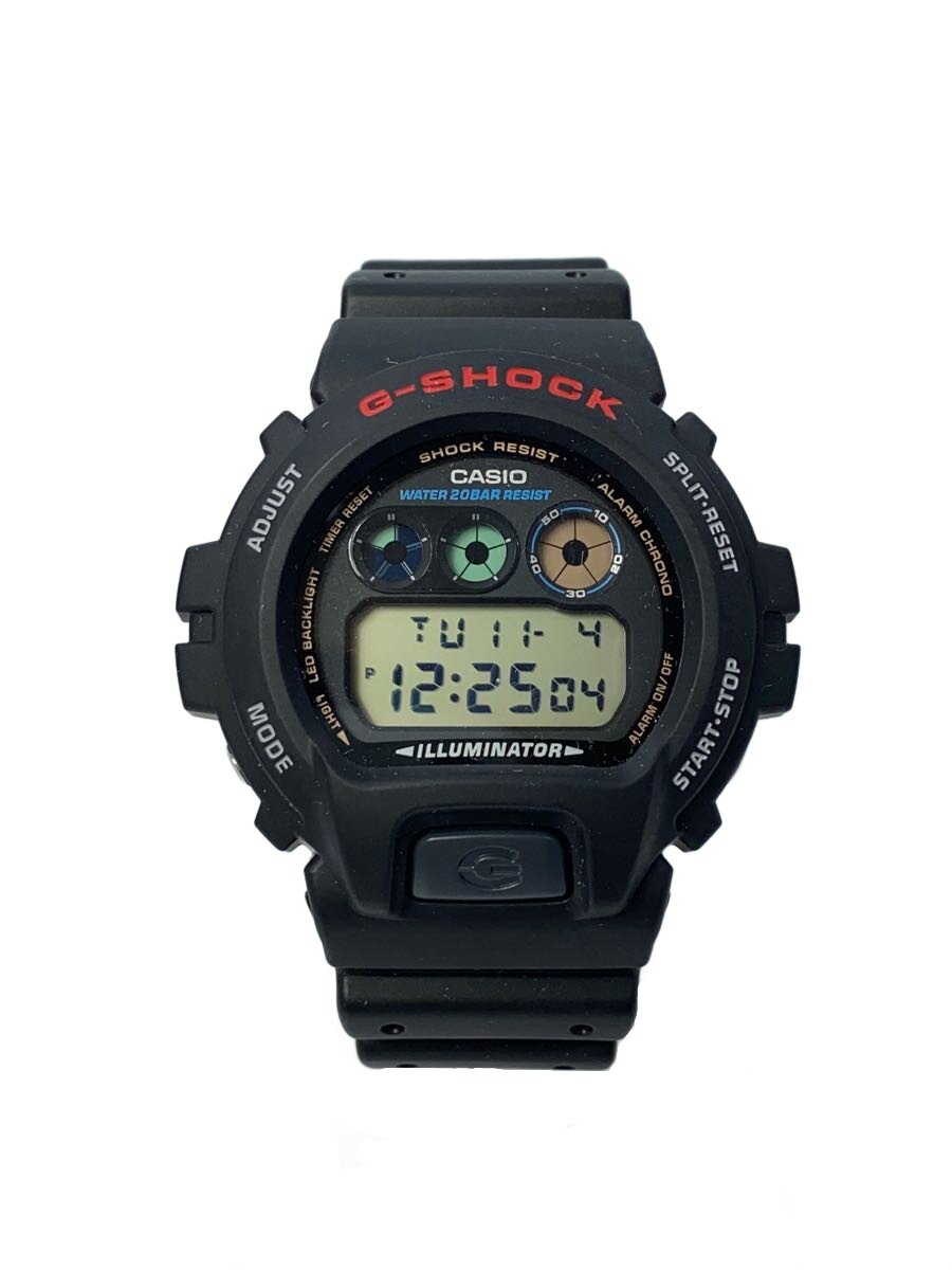 【中古】CASIO◆クォーツ腕時計_G-SHOCK/アナログ/ラバー/ブラック/DW-6900U-1JF【服飾雑貨他】