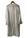 【中古】blanc basque◆シャツワンピース/38/リネン/WHT/BB01-405【レディースウェア】