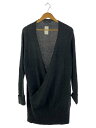 【中古】YOHJIYAMAMOTO+NOIR◆カシュクールニット/2/ウール/GRY/無地/NX-K18-184【レディースウェア】