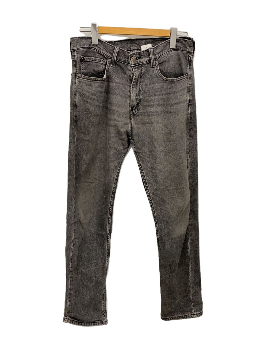 【中古】Levi’s◆505/ブラックデニム/ストレートパンツ/コットン/無地/リーバイス【メンズウェア】
