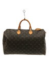 【中古】LOUIS VUITTON◆スピーディ40_モノグラム_BRW/PVC/BRW【バッグ】