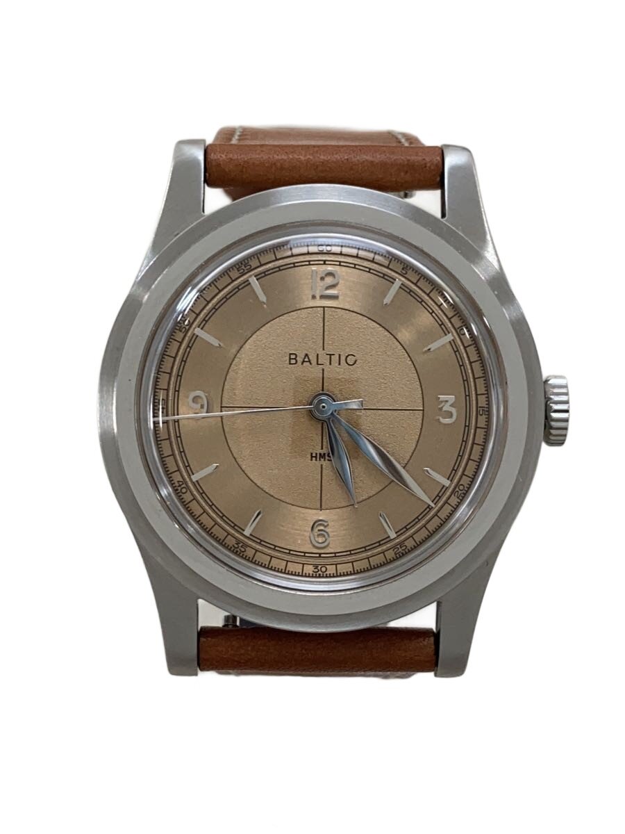 【中古】BALTIC◆hms003/サーモンピンク/自動巻腕時計/アナログ/--/BEG/BEG【服飾雑貨他】