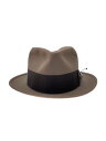 【中古】STETSON◆ハット/--/ウール/BRW/無地/メンズ【服飾雑貨他】