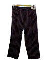 【中古】SHAREEF◆STRIPE WIDE PANTS/ストライプワイドパンツ/2/コットン/NVY/ストライプ/23532014【メンズウェア】