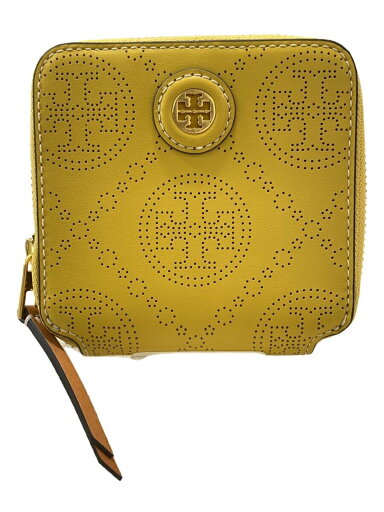 【中古】TORY BURCH◆2つ折り財布/レザー/YLW/総柄/レディース/1005657【服飾雑貨他】 【中古】TORY BURCH◆2つ折り財布/レザー/YLW/総柄/レディース/1005657【服飾雑貨他】