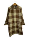 【中古】Traditional Weatherwear◆コート/38/ウール/BRW/チェック/G202APFCO0123HT/BARGATE【メンズウェア】