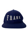 【中古】BEAMS◆FRANK WORD CAP/FREE/コットン/NVY/無地/メンズ【服飾雑貨他】