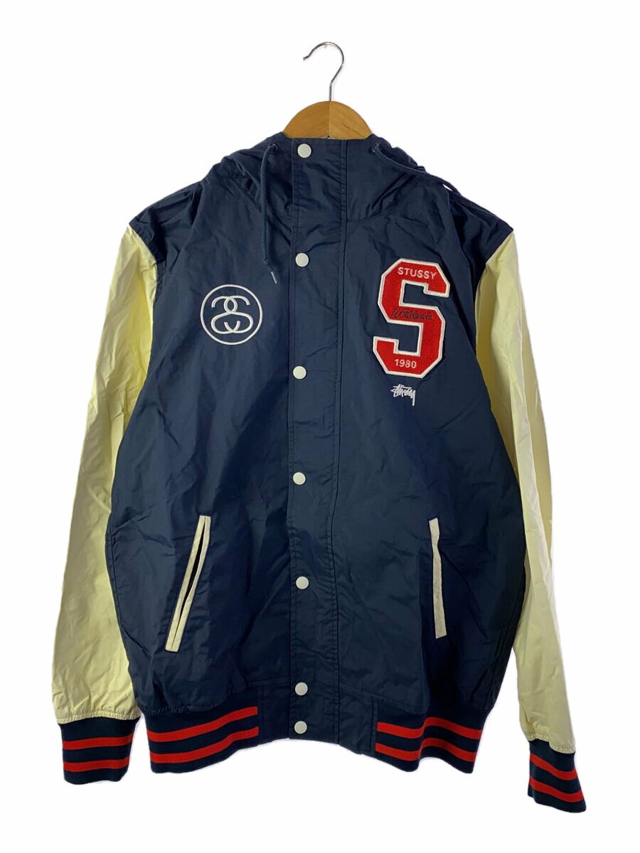 【中古】STUSSY◆ジャケット/L/ナイロン/NVY/無地//【メンズウェア】