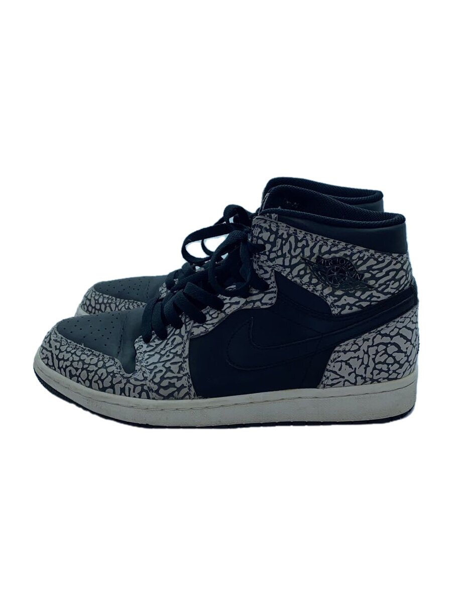 NIKE◆AIR JORDAN 1 RETRO HIGH/エアジョーダンレトロハイ/グレー/839115-013/26.5c